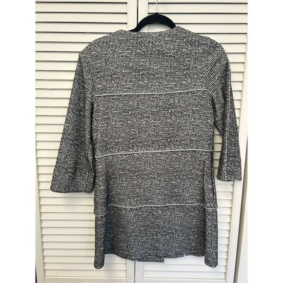 CAbi Fall The Times Long Jacket, Gray White Black Coat, Size XS, MSRP $189 - Picture 5 of 9